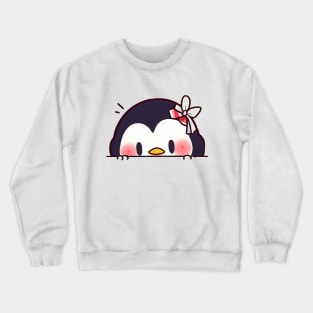 Sneaky japanese penguin so cute Crewneck Sweatshirt